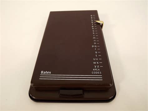 Vintage S Address Book Metal Desktop Rolodex Bates