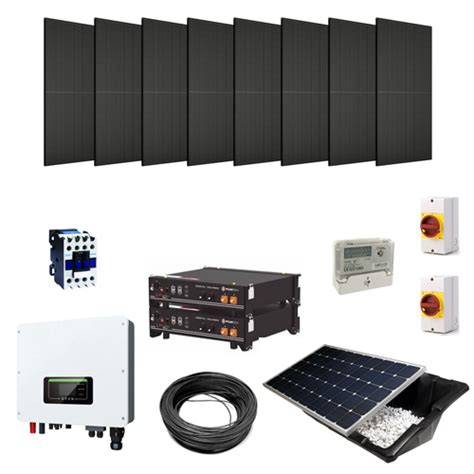 4.45kW (4450W) Hybrid Solar Power Kit with 4.8kWh Battery Storage with ...