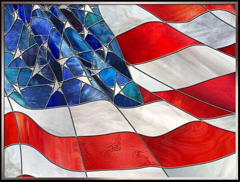 Stained Glass American Flag Faux Stained Glass Stained Glass