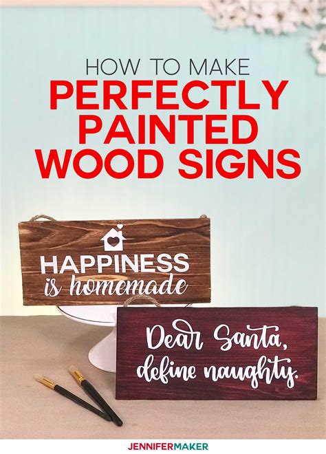 How to Use Vinyl Stencils to Paint Wood Signs Perfectly! - Jennifer Maker