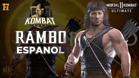 MK11 Ultimate Kombat Kast Rambo Gameplay Character Breakdown ES