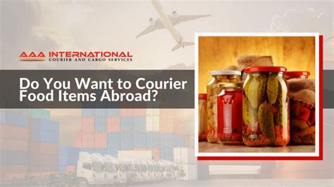 Do You Want To Courier Food Items Abroad