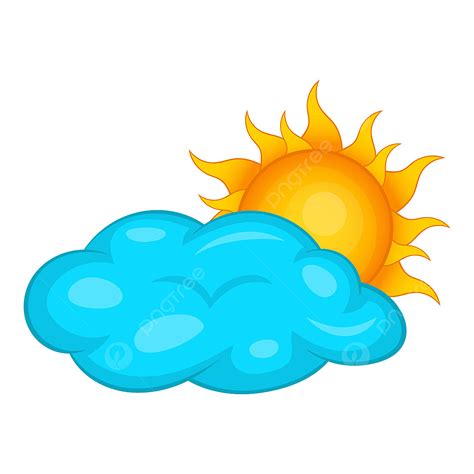 Cartoon Sun And Clouds