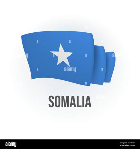 Vector Flag Of Somalia Somali Waving Flag Vector Illustration Stock