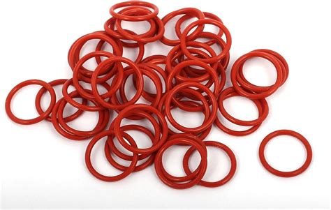 sourcingmap 50 Stück Rot 10mm x 1mm Gummi Nitrilkautschuk O Ring NBR