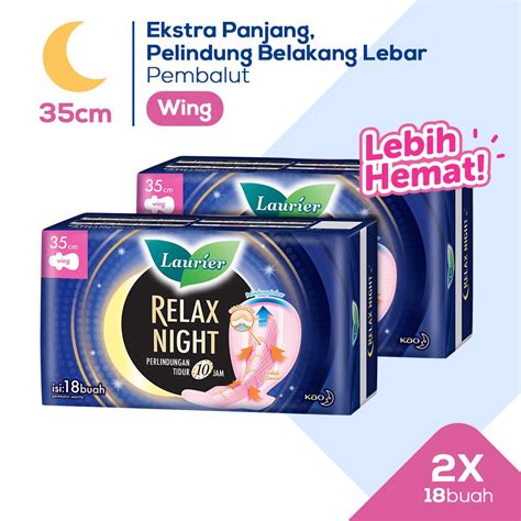 Jual Laurier Relax Night Pembalut Wing Cm S X Shopee Indonesia