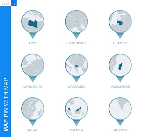 colección de mapa alfiler con detallado mapa y vecino países 42592205