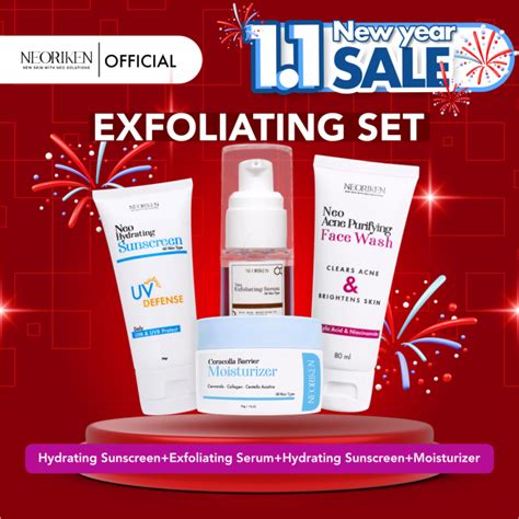 Neoriken Paket Skincare Exfoliating Set Acne Purifying Face Wash