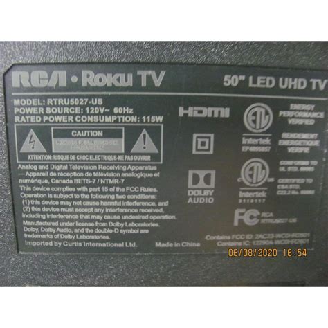 Rca Rtru Us P N Juc T Con Board Atvparts Lectronique