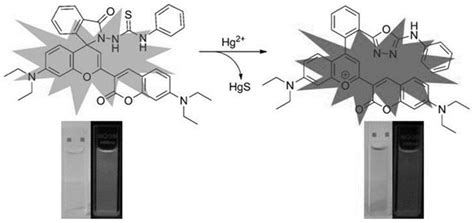 一种测定汞离子的比率型荧光探针及其制备方法和应用与流程3