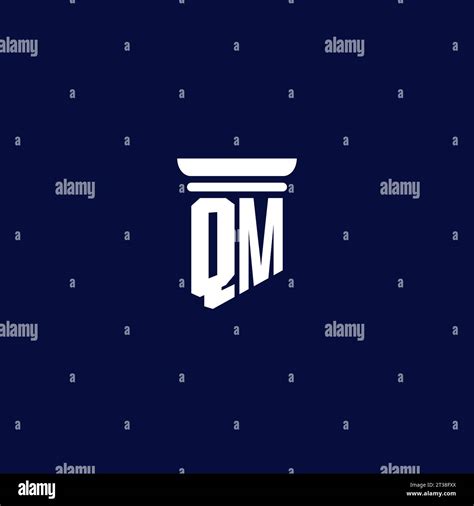 Qm Initial Monogram Logo Design For Law Firm Company Stock Vector Image