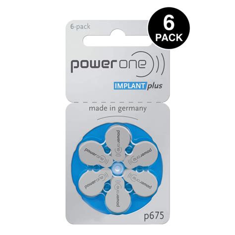 Power One Implant Plus Battery Size P Mercury Free Pcs