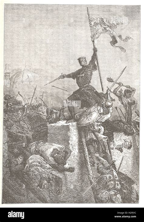 Storming Of Constantinople By Baldwin Count Of Flanders From Cassell S Illustrated Universal