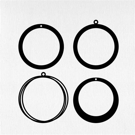 Hoop Earrings Svg Circle Earrings File Round Shape Earrings Etsy