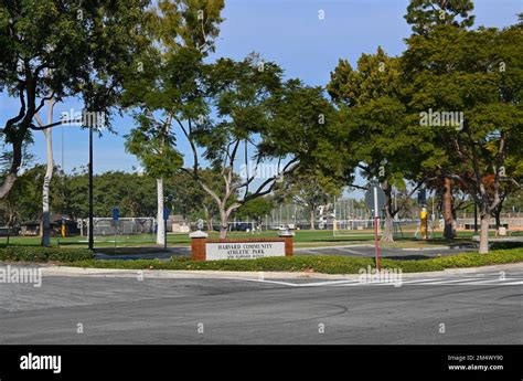 IRVINE CALIFORNIA 15 DEC 2022 Sign At The Entrance To The Harvard