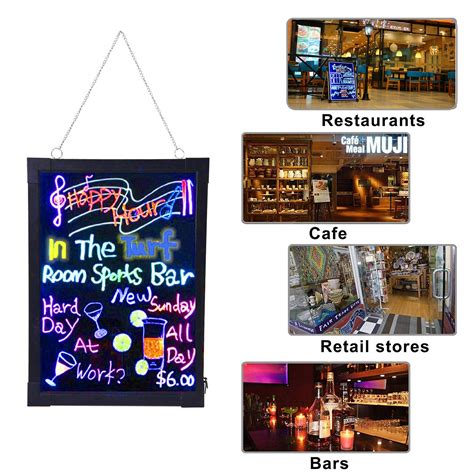 Slsy Illuminated Led Message Writing Board 20x28 Erasable Neon