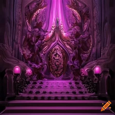 Abstract Interpretation Of A Luxurious And Royal Plum Colored Throne