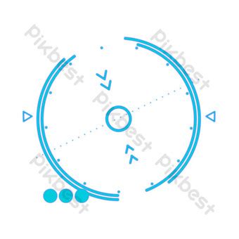 Simple Line Blue Futuristic Technology Border Box Round Frame Dialog