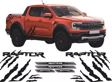 Faixa Ford Ranger Raptor 2013 2022 Adesivo Preto Soleira