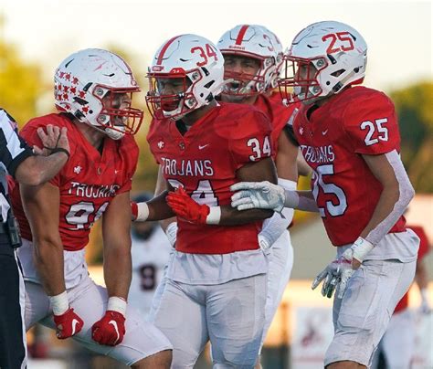 One On One Center Grove Football Hosts Cathedral Daily Journal