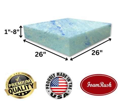 Foamrush 26 X 26 Gel Cooling Memory Square Foam Seat Cushion Replacement Usa Ebay