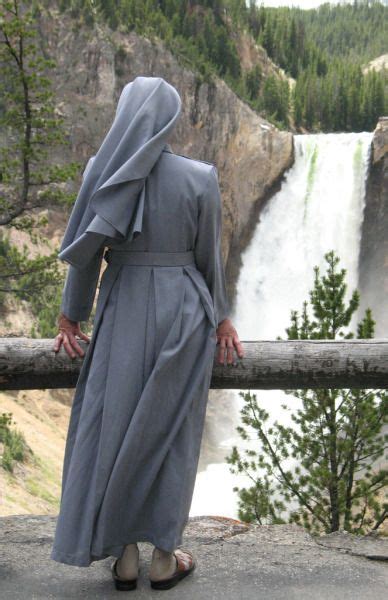 Nun In Very Plain Grey Habit Yellowstone National Park 2010 Catholic