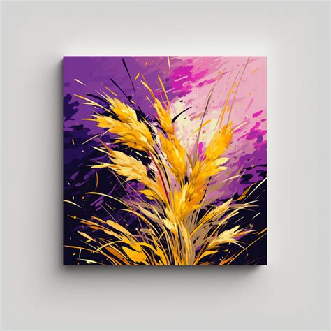 Cuadros Decorativos De Arroz En Colores Amarillo Y Morado Con Atm Sfera