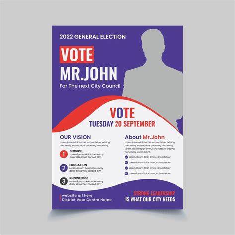 Political campaign election flyer design Template 13636608 Vector Art ...