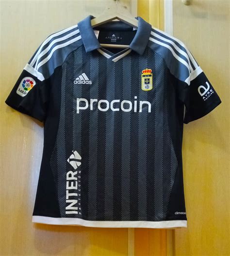 Real Oviedo Third football shirt 2016 - 2017. Sponsored by Procoin