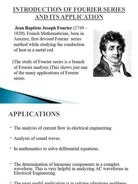 Fourier Series Applications | PDF | Mathematical Analysis | Fourier Series