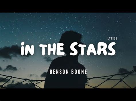 Benson Boone In The Stars Lyric Video Youtube