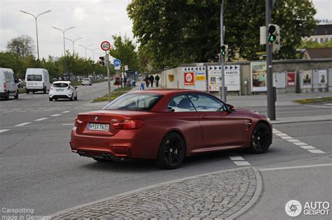 Frozen Red Bmw M4 Convertible Spotted In Munich Autoevolution