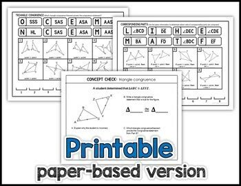 Triangle Congruence Activity | Print and Digital by Math Beach Solutions