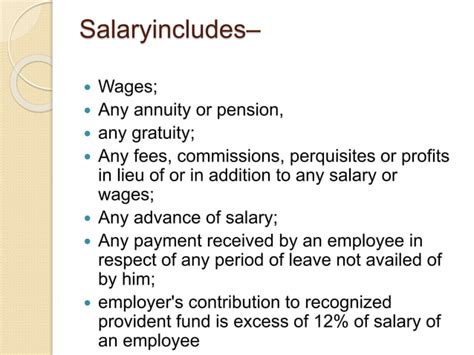 Income Under The Head Salary Income Tax Ppt