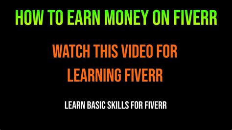 How To Earn Money On Fiverr Short Skills For Fiverr Make Money Online On Fiverr Fiverr