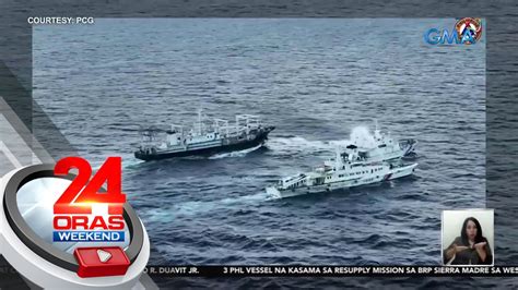 China Coast Guard Binomba Ng Tubig Ang Mga Sasakyang Pandagat Ng