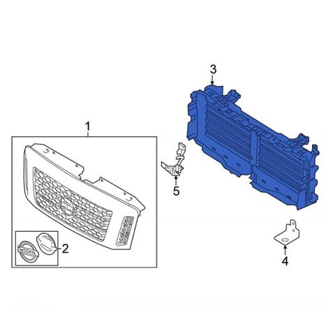 Nissan OE 214219FV3A Front Radiator Shutter Assembly