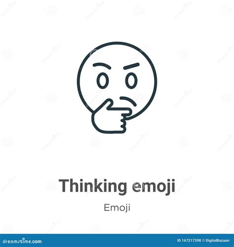 Thinking Emoji Black White Finger Stock Illustrations – 7 Thinking ...