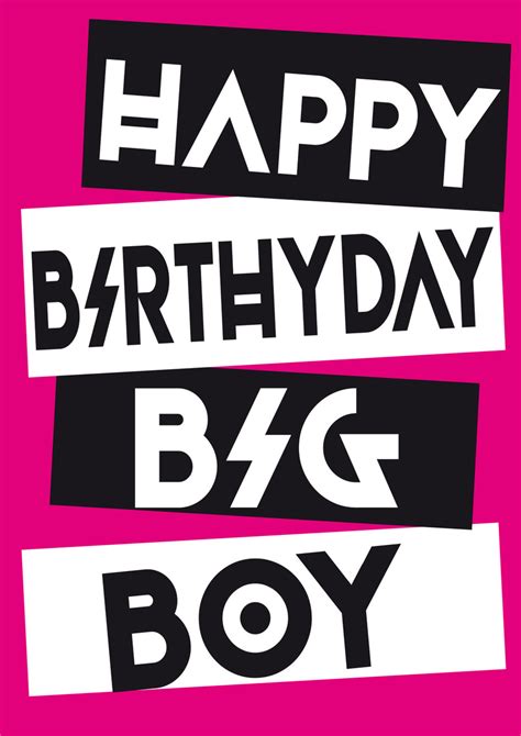 Happy Birthday Big Boy Personalised Birthday Card - Celebrity-Facemasks.com