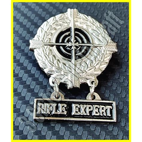 Manyide8403 Rifle Expert Badge Silver Plated With Box Lazada Ph