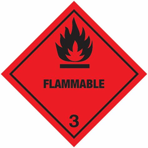 Flammable 3 Easy Peel Hazard Diamond Quick Delivery Seton