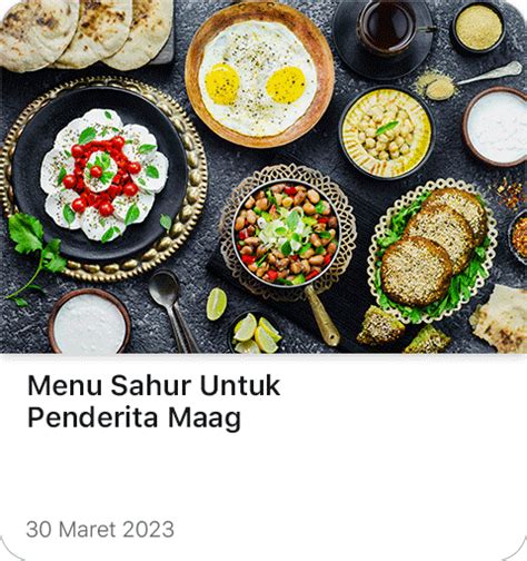 Menu Sahur Untuk Penderita Maag