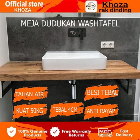 Jual Meja Washstand Kabinet Wastafel X Dudukan Kayu Untuk Washtafel