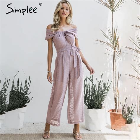 Buy Simplee Elegant Off Shoulder Women Jumpsuit Solid