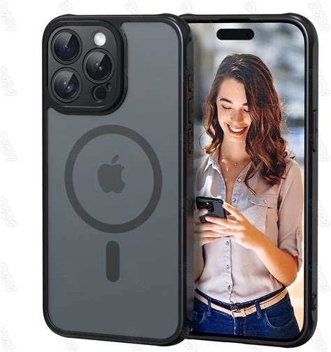 FLLAO Magnétique Coque pour iPhone 15 Pro Max avec 2 Verre Trempé