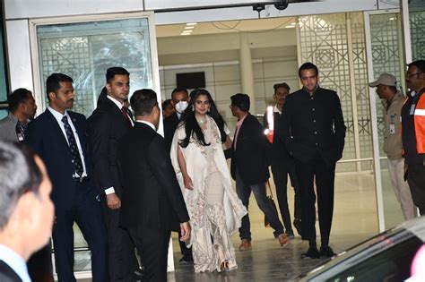 Isha Ambani In Ivory Sharara Arrives In Jaisalmer With Anand Piramal