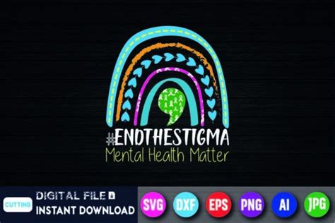 End The Stigma Mental Health Awareness Graphic By Creative Svg Crafts