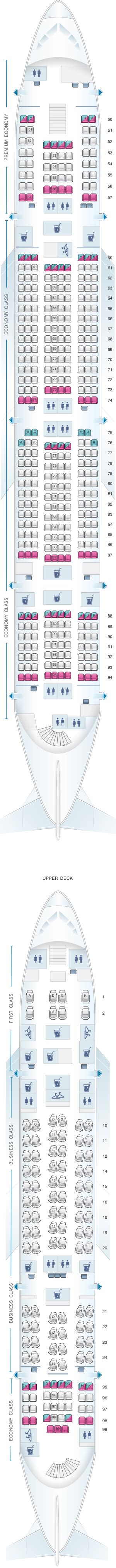 Seat Map Lufthansa Airbus A380 800 509pax Seatmaestro