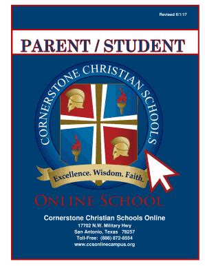 Fillable Online Cornerstone Christian Schools Online Fax Email Print ...