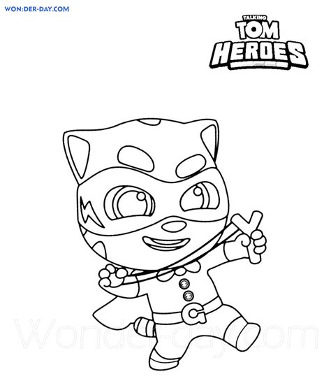 Desenhos Para Colorir Do Talking Tom Her I Wonder Day